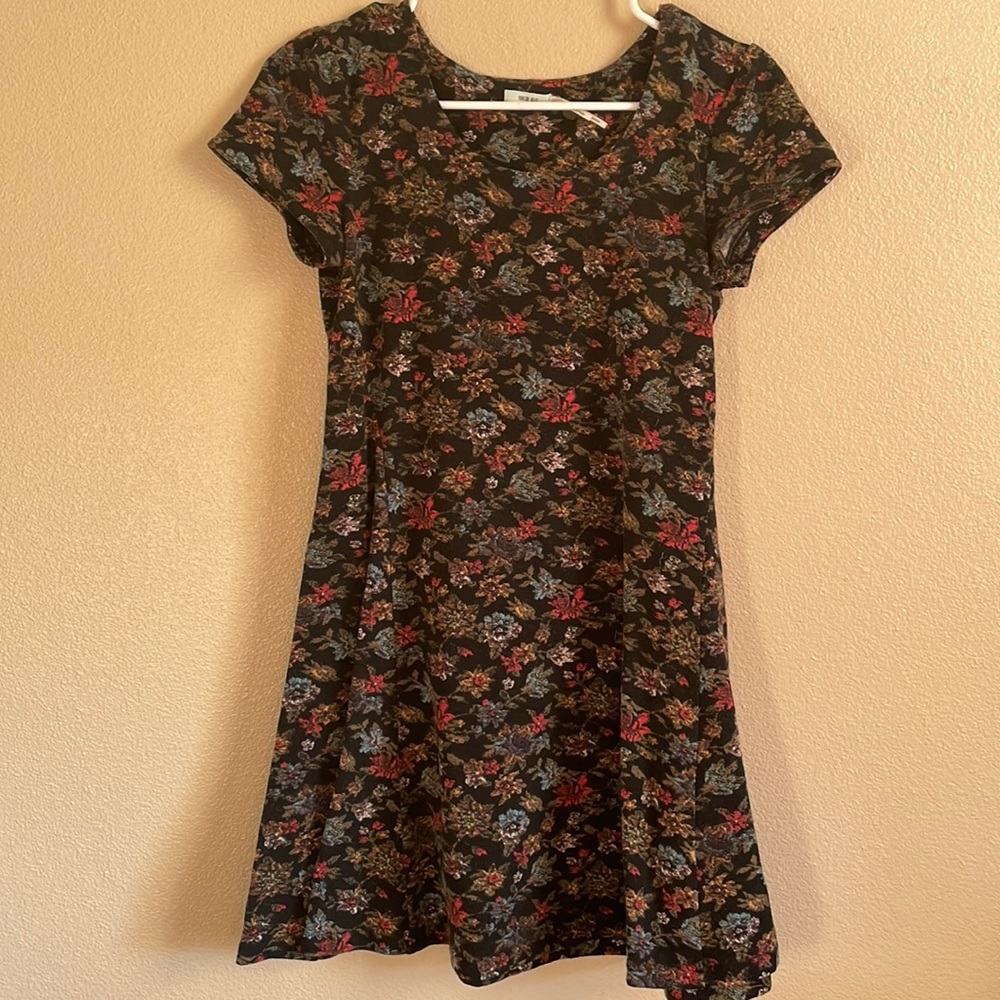 Kimchi Blue Black Floral Dress‎